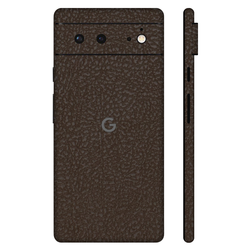 Pixel6a Brown Leather Full Surface Cover