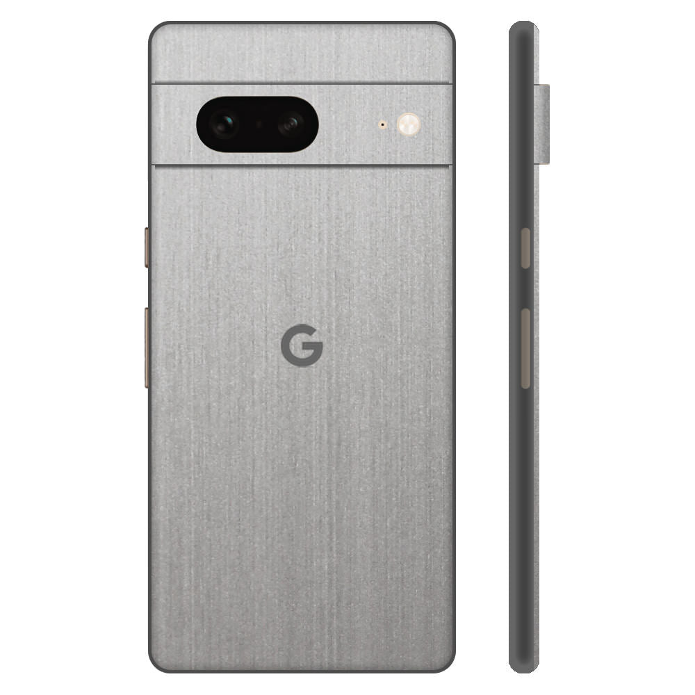 Pixel7 Silver Brushed Metal Back Cover