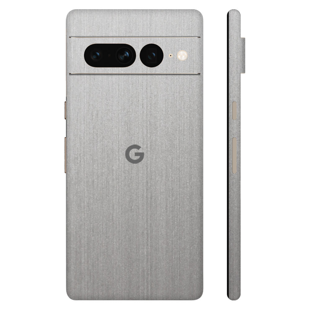 Pixel7 Pro Silver Brushed Metal Full Surface Cover