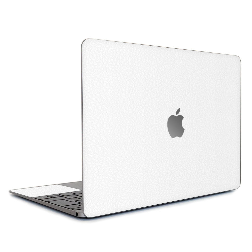 MacBook 12-inch white leather