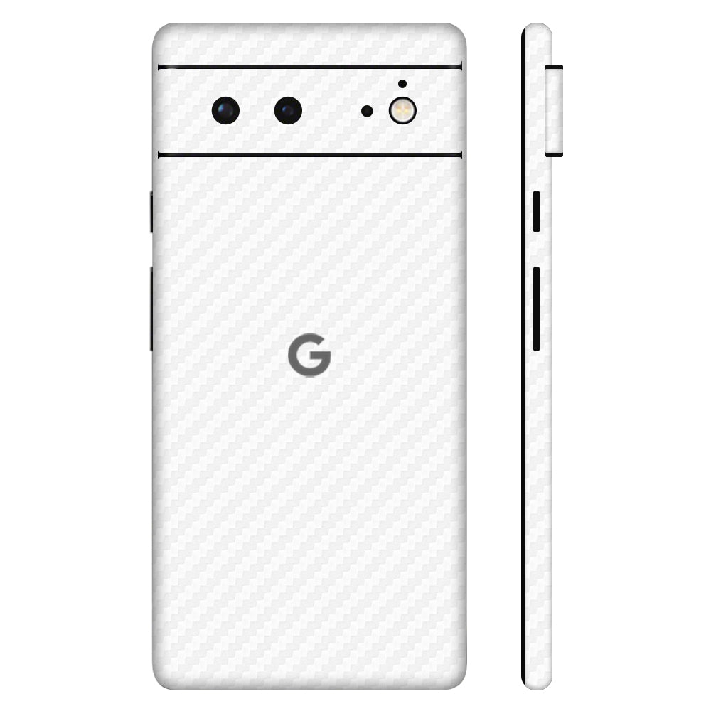 Pixel6 Pro White Carbon Full Surface Cover